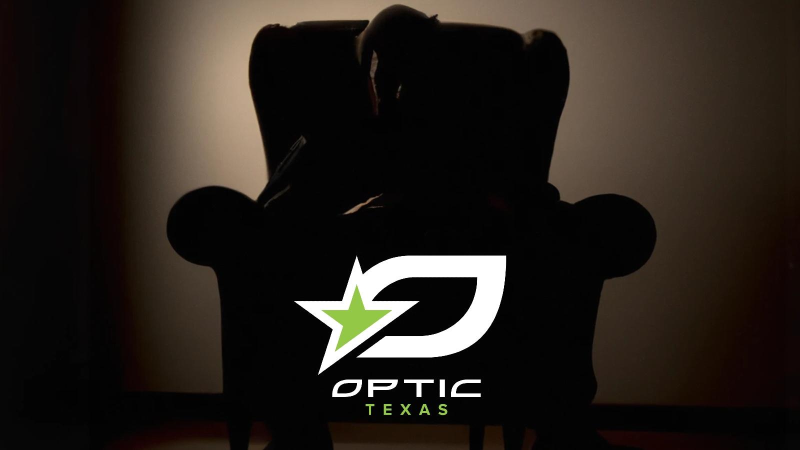 silhouette of man in armchair with optic texas cdl logo on it