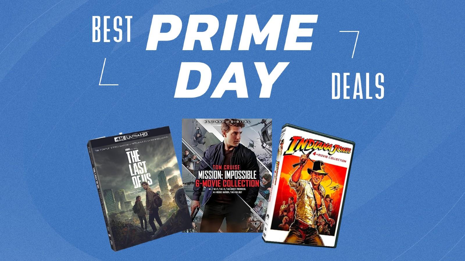 The DVD, Blu-ray, and 4K Ultra HD covers for The Last of Us, Mission: Impossible, and Indiana Jones, some of the best Prime Day movie deals