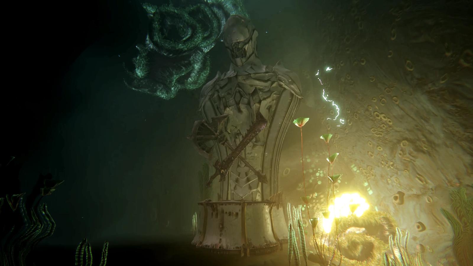 Destiny 2 Deep Dives statue where Broken Blade of Strife is deposited.