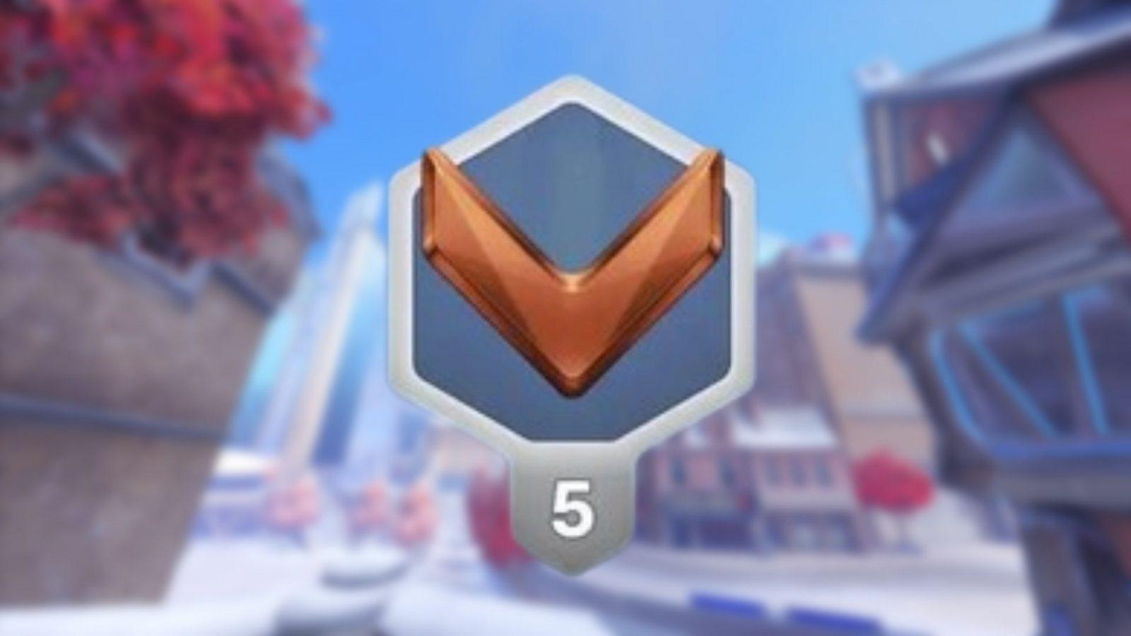 bronze 5 rank picture in overwatch 2 competitive mode